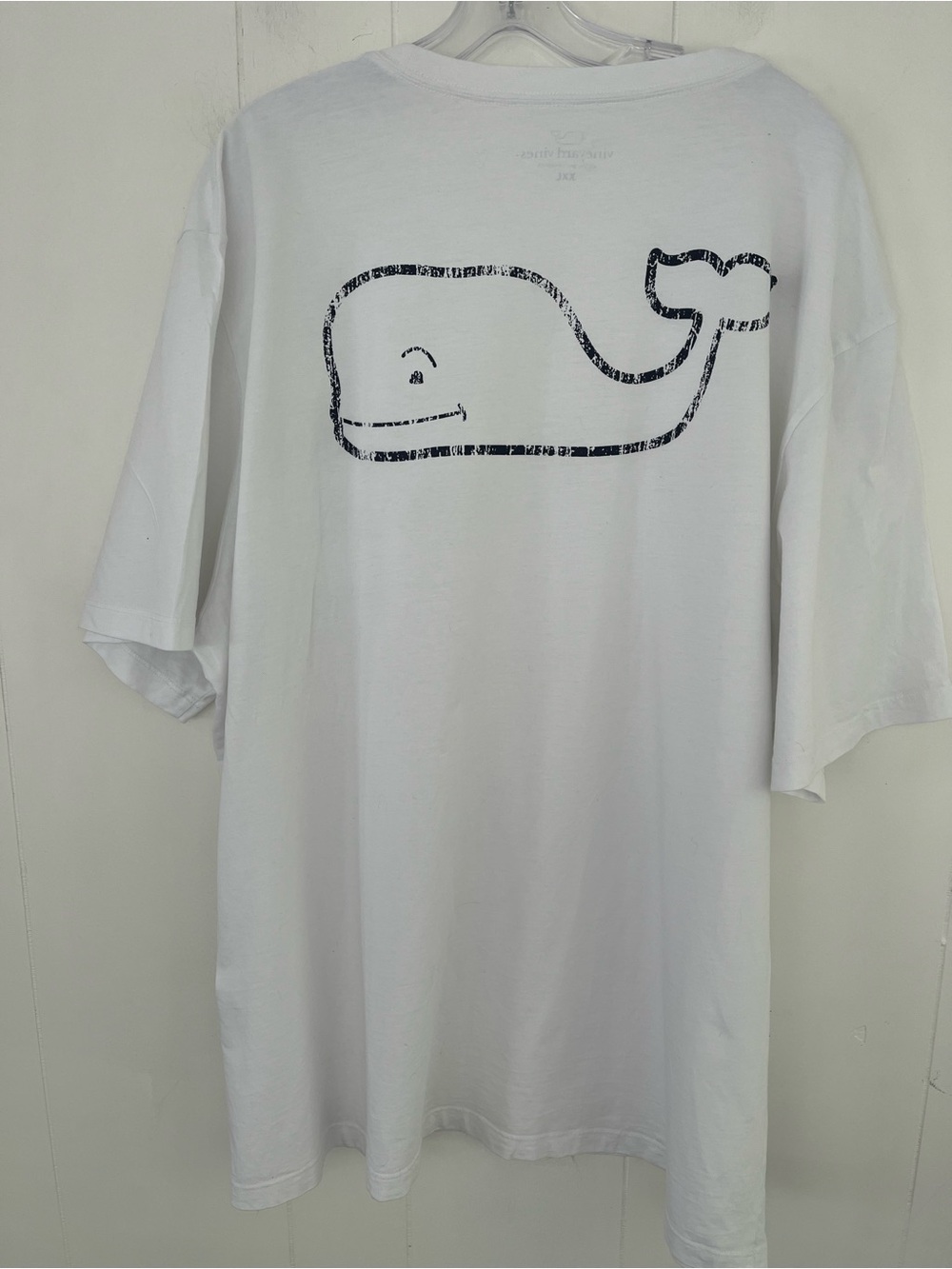 Vineyard Vines White Pocket Tee Navy Whale Size XXL